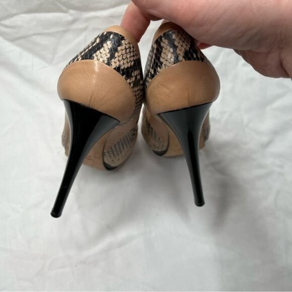 Giuseppe Zanotti Design Peep Toe High Heel Pumps Size 37 Snake Print leather - Picture 13 of 15